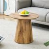 BBWL Couchtisch 50 cm Naturholzoptik MDF Beistelltisch kompakt, Runder Kaffeetisch Wohnzimmer Balkon vielseitig einsetzbar Bild 4