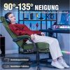 GTPLAYER Gaming-Stuhl Stoff Gaming Chair Ergonomisch Bürostuh PC Stuhl, 150kg Belastbarkeit, Schreibtischstuh mit Federsitzkissen und Fußstütze Bild 4