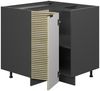 Eckunterschrank Fame-Line Eiche Paneel 80.5 cm , AP Marmor Vicco Bild 4