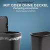Hausfelder Mülleimer Deckel für Mülleimer 10l l in schwarz, Made in Germany, Klapp- und Schwingdeckel, robuste Konstruktion Bild 4