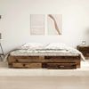 vidaXL Bettrahmen mit Schubladen Altholz 180 x 200 cm Holzwerkstoff 3333960 Bild 3
