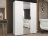 Kleiderschrank Midere 150 mit Frontspiegel (Farbe: Weiß) Bild 2