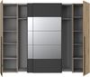 FORTE Rayong Kleiderschrank, Holzwerkstoff, Braun/Schwarz, 270,3 x 210 x 61,2 cm Bild 4