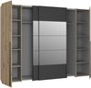 FORTE Rayong Kleiderschrank, Holzwerkstoff, Braun/Schwarz, 270,3 x 210 x 61,2 cm Bild 5