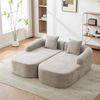YakoHome Modulsofa Grau 199.00*172.00*80.50 – Wolkenweicher Sitzkomfort, kein Zusammenbau nötig, einladende Wohlfühloase, dauerhafter Komfort, großzügige Chaiselongue, modernes Design, vielseitig einsetzbar Bild 5