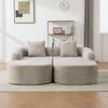 YakoHome Modulsofa Grau 199.00*172.00*80.50 – Wolkenweicher Sitzkomfort, kein Zusammenbau nötig, einladende Wohlfühloase, dauerhafter Komfort, großzügige Chaiselongue, modernes Design, vielseitig einsetzbar Bild 2
