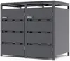 Vente-unique - LOKAFA Gartenhaus Metall Grau - B 76 cm x H 104 cm x L 120 cm Bild 3