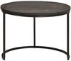 vidaXL Nesting-Couchtische 3 pcs Schwarz Massivholz Mango und Stahl 4104638 Bild 3