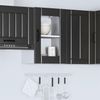 vidaXL Küchen-Hängeschrank mit Glastür Lucca Schwarz 853768 Bild 4