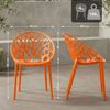 CLP Gartenstuhl Hope mit Lehne stapelbar wetterfest UV-beständig bis 150 kg,orange Bild 2