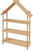 Kinderregal Hamarøy Bambus in Hausoptik 137x90x30cm [en. casa] Bild 4