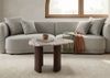 Couchtisch Akazie 70x65x35 braun lackiert / Marmor beige ORGANIC COLLECTION #35 Bild 3