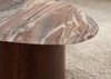 Couchtisch Akazie 70x65x35 braun lackiert / Marmor beige ORGANIC COLLECTION #35 Bild 5