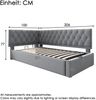 Merax Polsterbett Kinderbett Daybett 90x200cm Schlafsofa mit hydraulischem Stauraum, Grau Bild 4