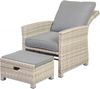 Primaster Dining Lounge Sessel Tulum Gartensessel Alu mit Fußhocker Bild 3