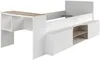 Vente-unique - JOCHIANE Bett Holz, Platte BeigeWeiß - B 240,6 cm x H 90 cm x L 115,9 cm Bild 3