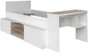 Vente-unique - JOCHIANE Bett Holz, Platte BeigeWeiß - B 240,6 cm x H 90 cm x L 115,9 cm Bild 2