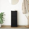 vidaXL Sideboard Schwarz Eichen-Optik 29,5x34x76 cm Holzwerkstoff 861635 Bild 3