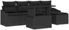 vidaXL Garten-Sofa-Set mit Kissen 6 pcs Schwarz 3348989 Bild 2