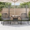 vidaXL Gartenstühle 2 Stk. mit Kissen Grau Poly Rattan 369097 Bild 3