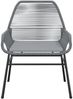 vidaXL Gartenstühle 2 Stk. mit Kissen Grau Poly Rattan 369097 Bild 5
