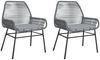 vidaXL Gartenstühle 2 Stk. mit Kissen Grau Poly Rattan 369097 Bild 2