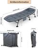 Sonnenliege Gartenliege Klappbar mit Auflage Liegestuhl Feldbett 190x67x38cm Bild 3