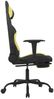 Gaming-Stuhl mit Fußstütze Schwarz und Hellgrün Stoff, Drehbar [3143728] Bild 4