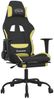 Gaming-Stuhl mit Fußstütze Schwarz und Hellgrün Stoff, Drehbar [3143728] Bild 2
