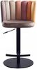 KAWOLA Barhocker JADA Drehstuhl höhenverstellbar Velvet braun 85 x 53 x 55 cm Bild 3