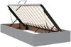 vidaXL Aufbewahrungsbett mit Kopfteil Hellgrau 200 x 200 cm Stoff 3372227 Bild 5