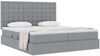 vidaXL Aufbewahrungsbett mit Kopfteil Hellgrau 200 x 200 cm Stoff 3372227 Bild 3