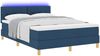 vidaXL LED Boxspringbett mit LED-Lichtleisten Blau 140 x 200 cm Stoff 3342449 Bild 3