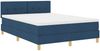 vidaXL LED Boxspringbett mit LED-Lichtleisten Blau 140 x 200 cm Stoff 3342449 Bild 2