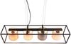Balkenpendelleuchte ROSS mit vier Stoffschirmen, Breite 100cm Bild 5