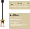 ZMH Pendelleuchte E27 Vintage Schwarz Diam. 12cm Holz Metall mit Glas Lampenschirm für Esszimmer Küche Wohnzimmer Schlafzimmer Bild 5