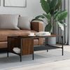 Couchtisch, Sofatisch mit Regal Braun Eichen-Optik 100x51x40 cm Bild 3