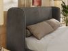 Polsterbett Bett mit Holzlattenrost Schlafzimmer Bett Doppelbett gepolstertes Kopfteil - EMORA CLASSIC - 140x200 cm - Dunkelgrau Velvet Bild 4