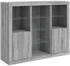 vidaXL Sideboards mit LED-Leuchten 3 Stk. Grau Sonoma Holzwerkstoff 3209126 Bild 5