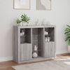 vidaXL Sideboards mit LED-Leuchten 3 Stk. Grau Sonoma Holzwerkstoff 3209126 Bild 4