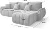 Ecksofa Schlafsofa LOUISE Stoff Monolith Flieder Ottomane Rechts Bild 4