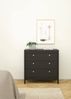 Dmora Kommode Sagar, Mehrzweckkommode, Schlafzimmerkommode, Schrank mit Schubladen, 82x38 h80 cm, Schwarz Bild 5