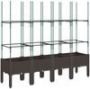 vidaXL Pflanzkübel mit Rankgitter Braun 160x40x142,5 cm PP 367965 Bild 5