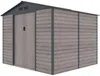 Vente-unique - ADELMO Gartenhaus Metall GrauBraun - B 245 cm x H 221 cm x L 267 cm Bild 4