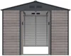 Vente-unique - ADELMO Gartenhaus Metall GrauBraun - B 245 cm x H 221 cm x L 267 cm Bild 5