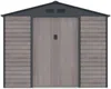 Vente-unique - ADELMO Gartenhaus Metall GrauBraun - B 245 cm x H 221 cm x L 267 cm Bild 2