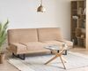 Schlafsofa 2-Sitzer YORK Bouclé Sandbeige Bild 3