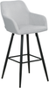 Set mit 2 Barstühlen CASMALIA Samtstoff Hellgrau Bild 4