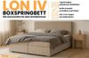 Deine Möbel 24 Boxspringbett LON IV Boxspring Komplettbett Polsterbett Bonellfederkernmatratzen (Cord Beige Creme Grau Dunkelgrau Graphit Schwarz, 3-St, Boxbett Cord Cord-Samt 140x200 160x200 180x200 200x200), inkl. Bettkasten Topper Matratzen H3 H4 Bild 4