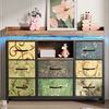 FUROKOY TV-Schrank Kommode mit 8 Schubladen aus Stoff (Fernsehschrank Sideboard Metallgestell, Industrie-Design) für Schlafzimmer Wohnzimmer Flur, 108 x 30 x 82 cm Bild 3